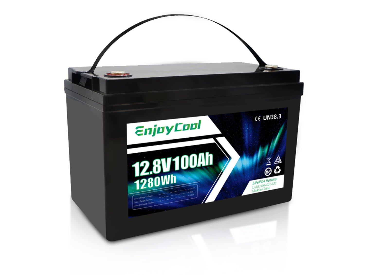 12V 100Ah LiFePO4 Battery Lifespan for RV, Solar Energy, Off Grid, Trolling Motor - EnjoyCool