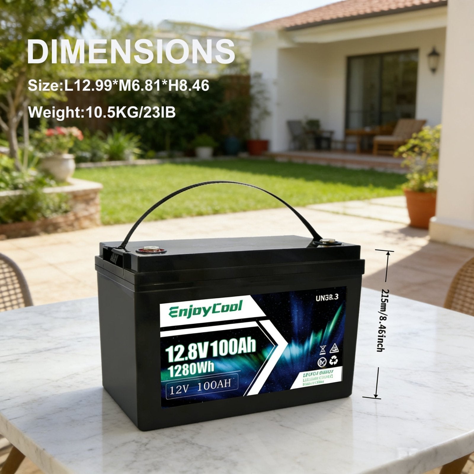 12V 100Ah LiFePO4 Battery Lifespan for RV, Solar Energy, Off Grid, Trolling Motor - EnjoyCool