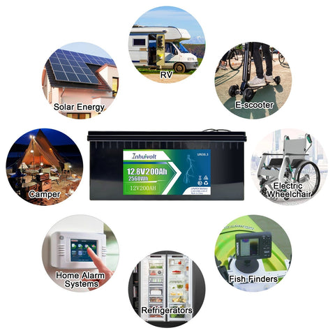 12V 200Ah LiFePO4 Battery , for RV, Solar Energy, Trolling motor, Off Grid - EnjoyCool