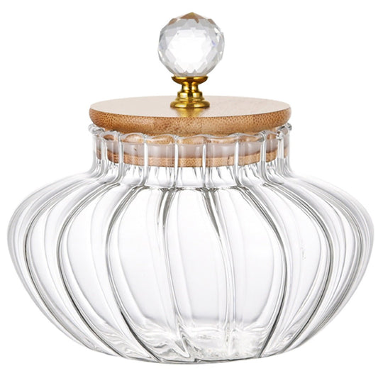 26 OZ Glass Cookie Jars with Lids Decorative Coffee Candy Canisters Halloween Pumpkin Shaped Food Storage Jar with Bamboo Lids Kitchen Jars for Nuts Spice Beans Tea Snack - EnjoyCool