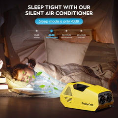 Portable Air Conditioner - Pre-owned Portable AC for Camping, 240W Low Power Consumption Portable AC for Car, Tent, RV, Truck, Outdoor (Yellow) - EnjoyCool